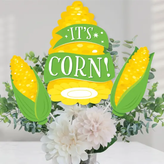 Big Dot of Happiness It's Corn - Fall Harvest Party Centerpiece Sticks - Table Toppers - Set of 15 {1}