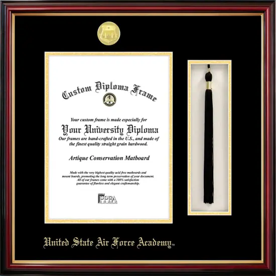 United States Air Force Academy 8.5w x 11h Tassel Box and Diploma Frame {1}