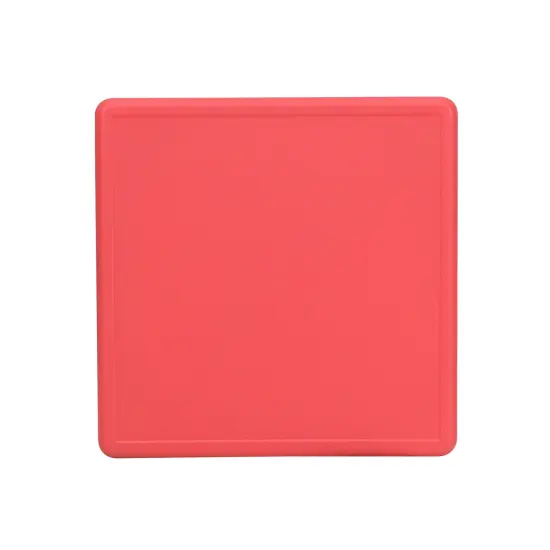 Emma and Oliver 24" Square Plastic Height Adjustable Activity Table Red {2}