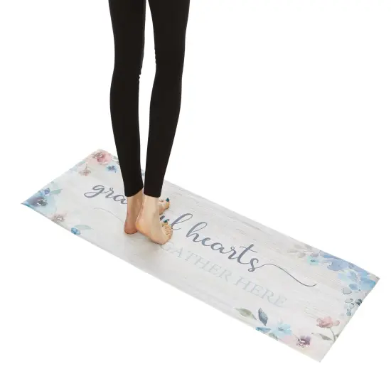 20" x 55" Chic Anti-Fatigue Memory Foam Kitchen Runner Mat (Grateful Hearts Gather) {1}