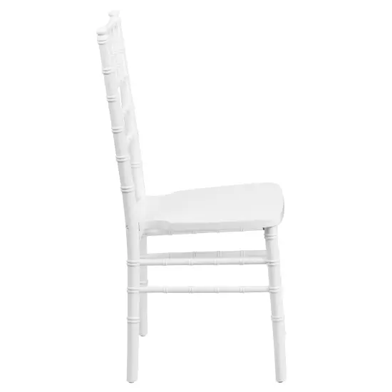 Emma and Oliver Wedding & Event Wood Chiavari Dining Chair White {5}