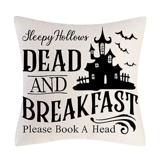 PSDWETS Halloween Decor Throw Pillow Covers Set of 4 Halloween Decorations Hocus Pocus Farmhouse Saying Fall Pillow Covers 18 x 18 Inches for Home Couch {5}