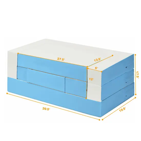 4-in-1 Crawl Climb Foam Playset Versatile Indoor Fun for Kids Blue {4}