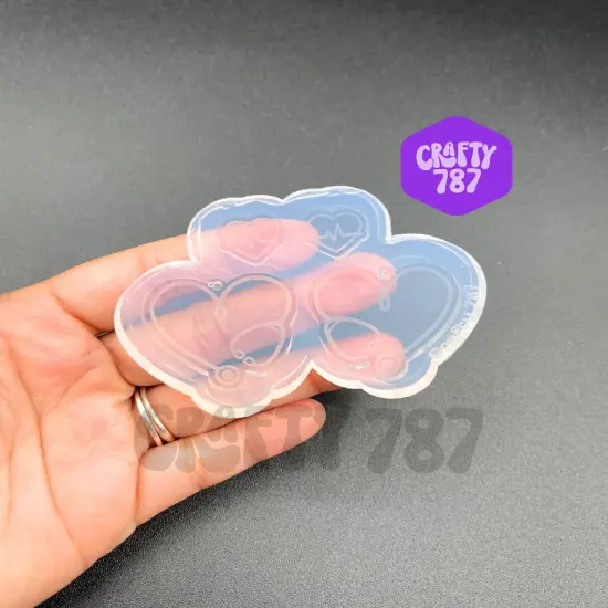 Heart Stethoscope Nurse Resin Silicone Mold (B15) {1}