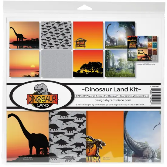 Reminisce Collection Kit 12"X12"-Dinosaur Land {1}