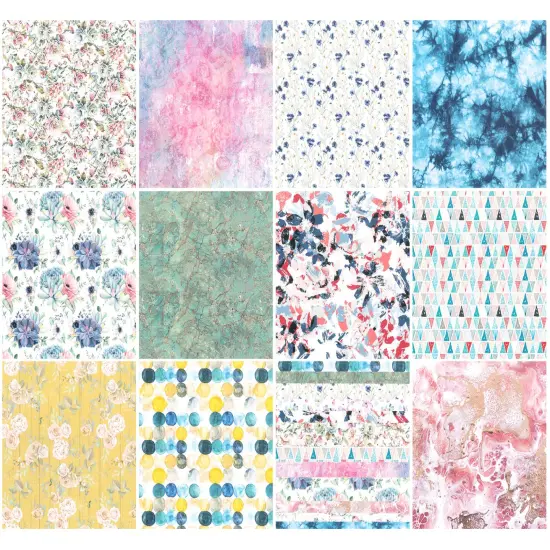 Wrapables 6x6 Decorative Single-Sided Scrapbook Paper for Arts & Crafts Projects, Scrapbooking, Card-Making Colorful Floral {3}