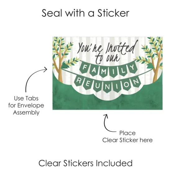 Big Dot of Happiness Family Tree Reunion - Fill-In Cards - Family Gathering Party Fold and Send Invitations - Set of 8 {7}