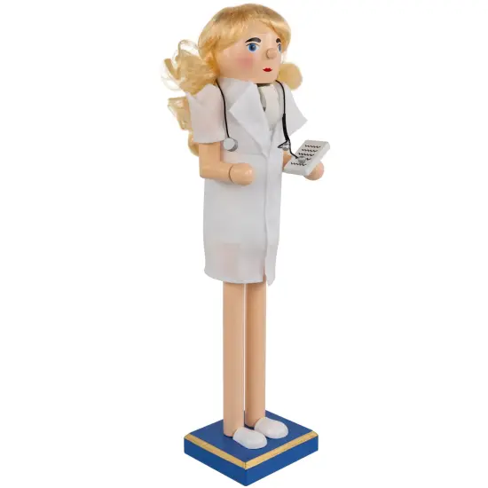 Northlight 15" Nurse Christmas Nutcracker with Stethoscope White {5}