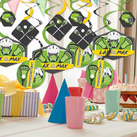 Big Dot of Happiness Lax to the Max Lacrosse Party Hanging Decor Party Decoration Swirls Set of 40 {3}