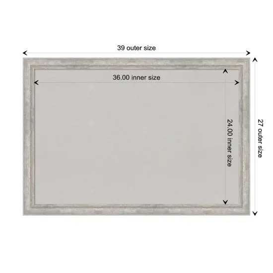 Angled Wood Framed Corkboard, Grey Cork Silver {3}