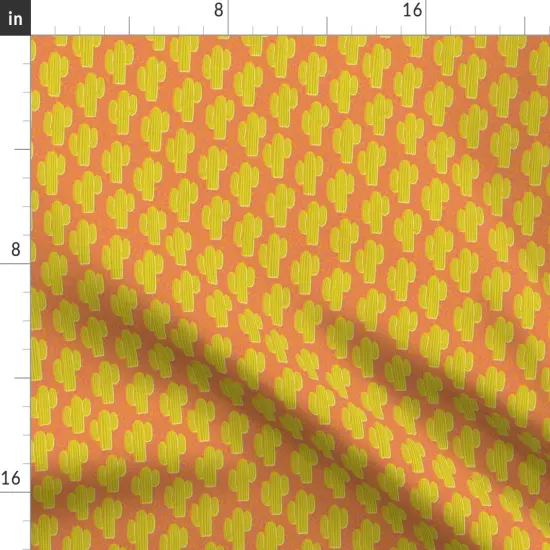 Various Fabrics by the Yard or Fat Quarter Pink Summer Small Scale Marigold Western Daisy Cactus Desert Southwest Boho Lemon Lime Retro Whimsical Succulent Custom Printed Fabric by Spoonflower {2}