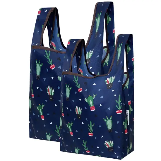 Wrapables JoliBag Collection Reusable Shopping Bag (Set of 2) Cactus Party {1}