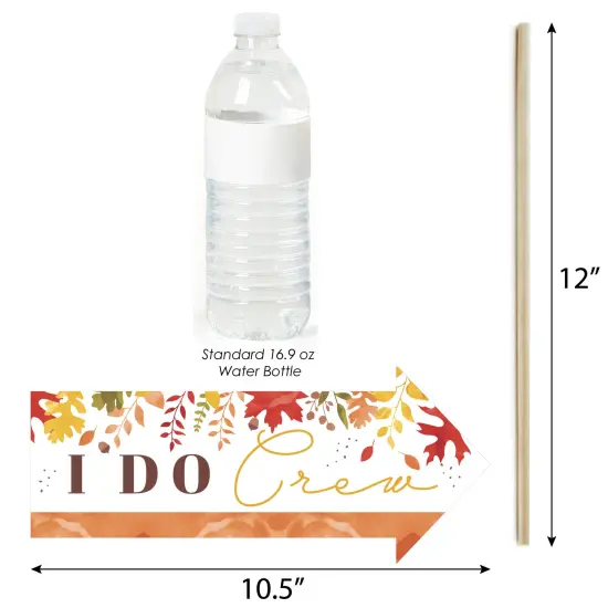 Big Dot of Happiness Funny Fall Foliage Bride - Autumn Leaves Bridal Shower and Wedding Party Photo Booth Props Kit - 10 Piece {4}