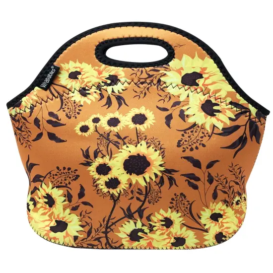 Wrapables Insulated Neoprene Lunch Bag Sunflowers Harvest {1}