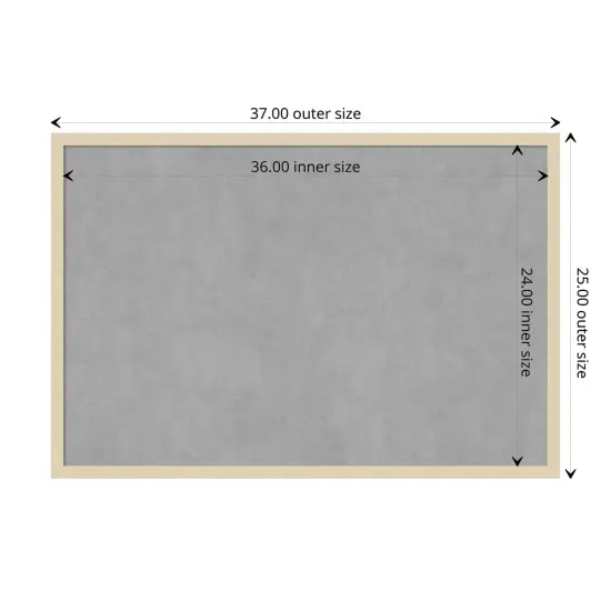 Svelte Wood Framed Magnetic Board Svelte Natural {3}