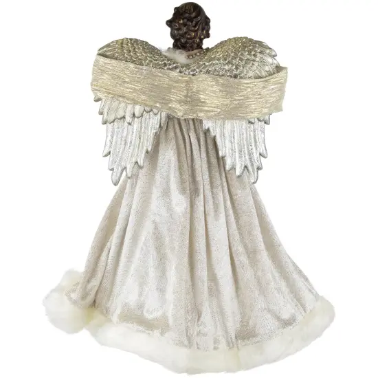 Northlight 18" White and Silver Angel Christmas Tree Topper, Unlit {6}