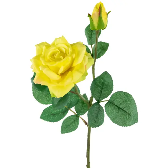 Northlight Real Touch&trade; Yellow Artificial Rose Stems, Set of 6 - 19" {6}