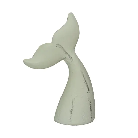 Set of 2 Cast Iron Whale Tail Bookends Nautical Home Decor Bookshelf Sculpture {5}