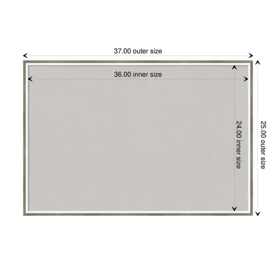 Lucie Wood Framed Corkboard, Grey Cork Lucie Silver White {3}