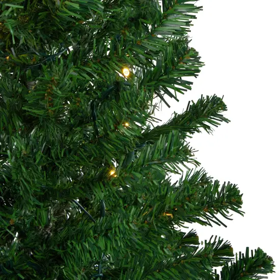Northlight Pre-Lit Medium Mixed Classic Pine Artificial Christmas Tree - 4' - Warm Clear LED Lights Green {4}