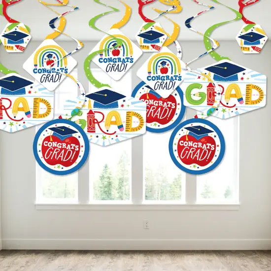 Big Dot of Happiness Elementary Graduation Kids Decorations Hanging Swirls - Set of 40 {4}