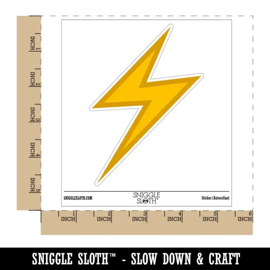 Lightning Bolt Thunderbolt Outline Waterproof Vinyl Phone Tablet Laptop Water Bottle Sticker Set - 5 Pack {1}