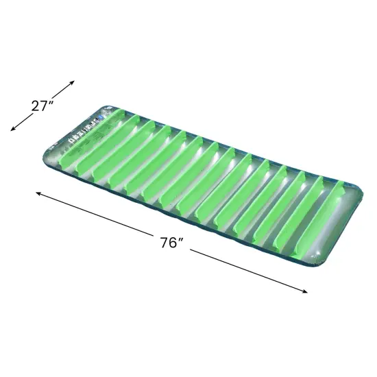 Pool Central 76" Green and Gray Inflatable Sun Tanning Swimming Pool Mattress Raft {5}