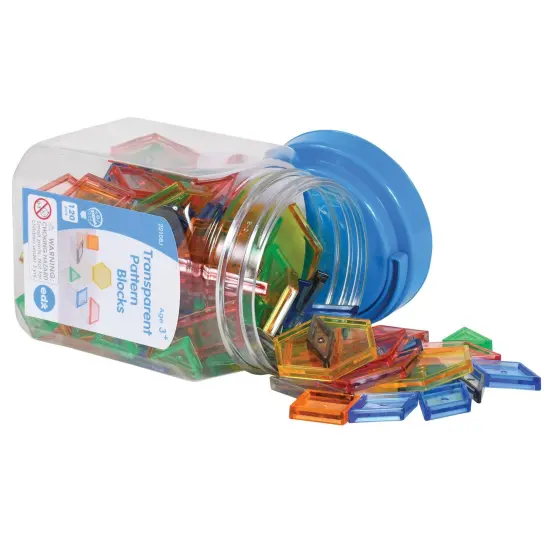 Transparent Pattern Blocks - Mini Jar - Set of 120 {1}
