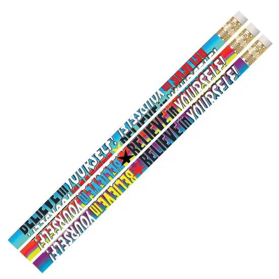 Believe In Yourself Motivational Pencils, 12 Per Pack, 12 Packs {2}