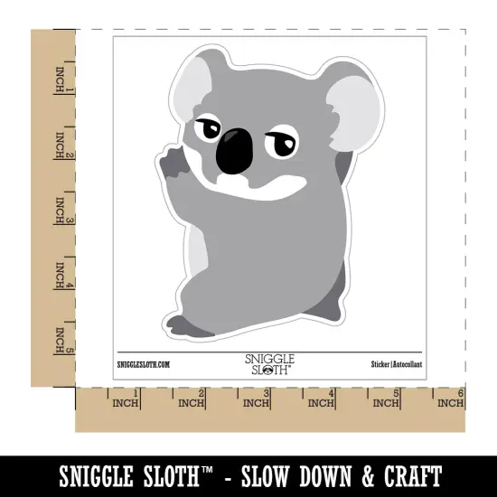 Clingy Koala Baby Waterproof Vinyl Phone Tablet Laptop Water Bottle Sticker Set - 5 Pack {1}