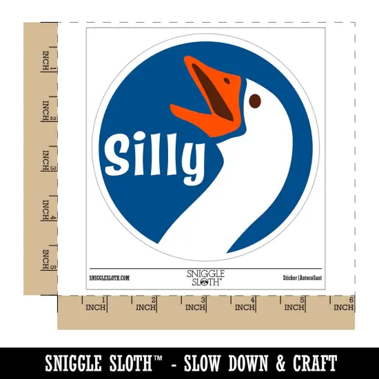 Silly Goose Funny Bird Waterproof Vinyl Phone Tablet Laptop Water Bottle Sticker Set - 5 Pack {1}