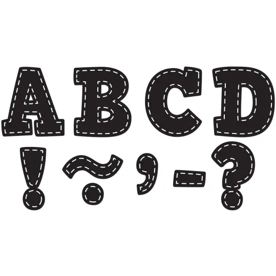 Black Stitch Bold Block 3" Magnetic Letters {1}