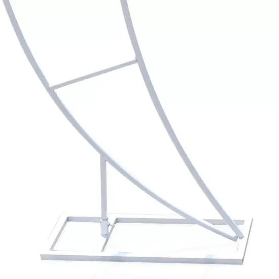 79" White Crescent Moon Wedding Arch Backdrop Stand {6}