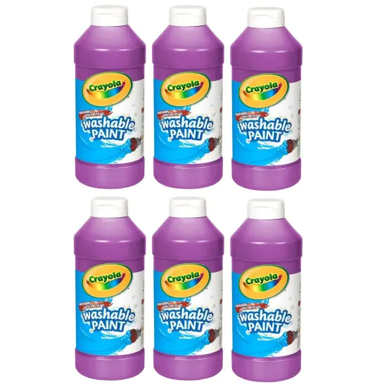 Washable Paint, Violet, 16 oz. Bottles, Pack of 6 {1}