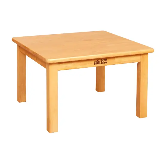 24in x 24in Square Hardwood Table with 14in Legs, Kids Furniture {1}