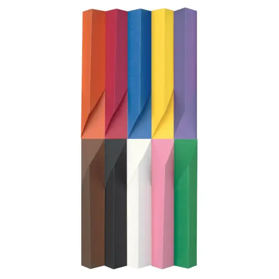 Construction Paper, 10 Assorted Colors, 9" x 12", 50 Sheets Per Pack, 10 Packs {2}