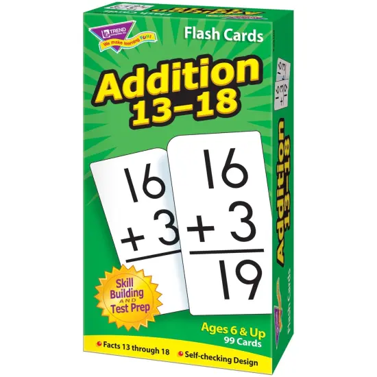 Addition 13-18 Skill Drill Flash Cards, 3 Packs {4}