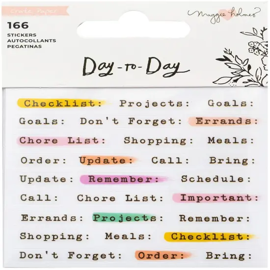 Maggie Holmes Day-To-Day Planner Mini Sticker Book 166/Pkg-Book 2 {1}