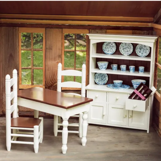 The Queen's Treasures 18 Inch Doll 29 Piece Farmhouse Style Dining Room Set {1}