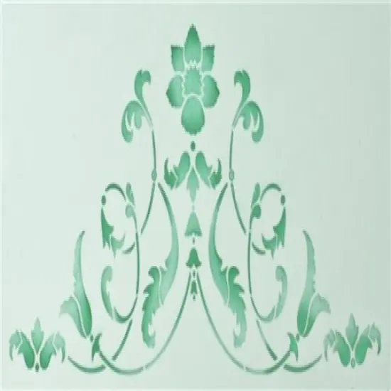 Florentine Scroll Cake Stencil | C478 by Designer Stencils | Cake Decorating Tools | Baking Stencils for Royal Icing, Airbrush, Dusting Powder | Reusable Plastic Food Grade Stencil for Cakes | Easy to Use & Clean Cake Stencil {2}