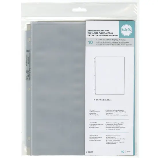 We R Ring Photo Sleeves 8.5"X11" 10/Pkg-Full Page {1}