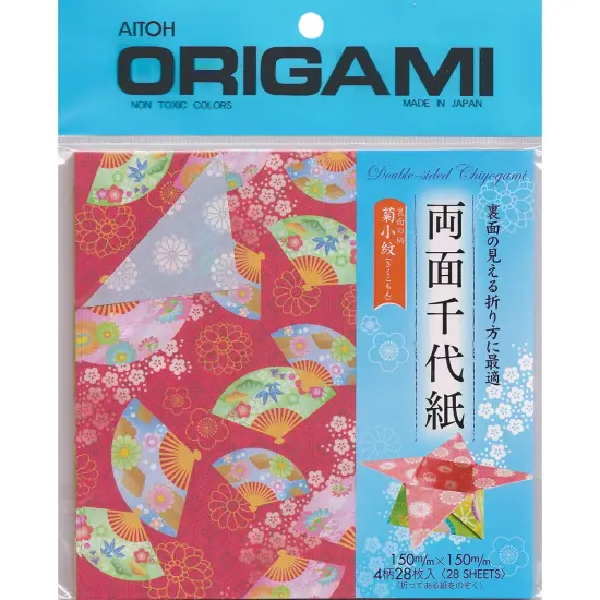Aitoh Origami Paper 5.875"X5.875" 28/Pkg-Ryomen Double Sided {1}