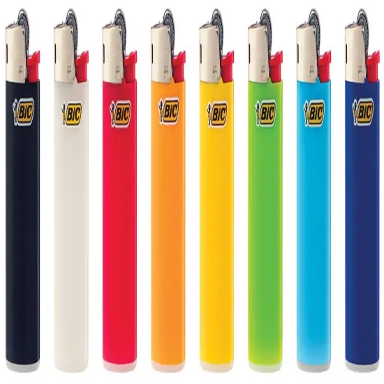 BIC Mini Lighter, Classic Collection, Assorted Black, White, Red, Orange, Green, Yellow, Light Blue and Dark Blue Unique Lighter Colors, 50 Count Tray of Lighters {3}