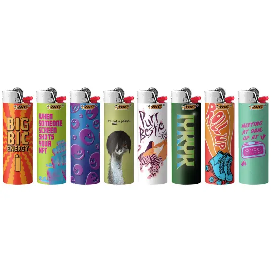 BIC Special Edition Rotating Trends Series Lighters, Set of 8 Lighters {3}