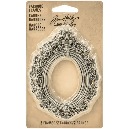Idea-Ology Metal Baroque Frames 2.25"X3" 2/Pkg-Antique Nickel {1}