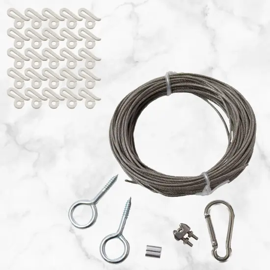 Simple Living 40ft Cable Wire Kit for Outdoor Christmas Lights Silver {3}