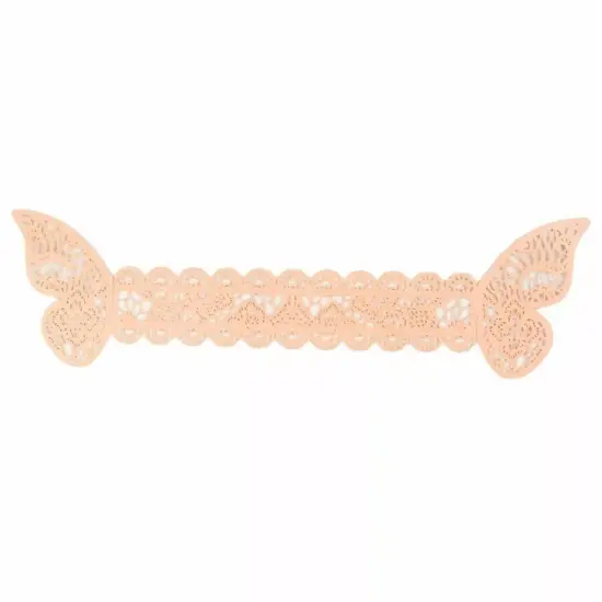 12 Laser Cut Butterfly Napkin Rings Rose gold {4}