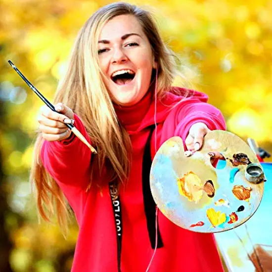 15 Pieces Acrylic Paint Set - 0.6oz Paints for Canvas Painting & Artists Painting Supplies - Acrylic Paint Set for Adults and Kids with Free Brush {3}