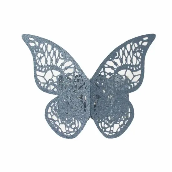 12 Laser Cut Butterfly Napkin Rings Navy blue {1}