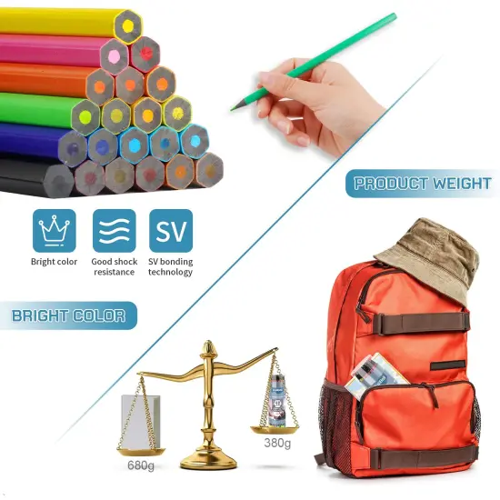 48 Pieces Colored Pencils, Suitable for Adults, Kids and Coloring Books, Artist Sketch Drawing Pencils Art Craft Supplies. {6}